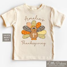 Personalized 1st Thanksgiving Patchwork Baby Onesie®, Infant Bodysuit or Baby T-shirt. Little Peekoos™ is the place to find trendy, cute and funny baby Onesie's®, kid's shirts and raglan tees for your baby, toddler, or young child which are perfect for photographs, family trips, or your holiday celebration. Our goal is to provide Cute Kids Clothes with Fun Expressive Designs for all occasions. Our trendy and custom designs are professionally printed in house and ships either same day or next business day. We take great care to provide only the best for your little ones, therefore we only use CPSIA Compliant, premium, 100% cotton and/or organic garments, inks & materials. For more information on CPSIA children safety certification regulations visit: https://www.cpsc.gov/Regulations-Laws--St 1st Thanksgiving, Patchwork Baby, Vintage Patchwork, Raglan Shirts