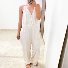 Lightweight And Stretchy Adjustable Straps, Elastic Cuffs There Is A Small Snag On The Back Waist No Stains Or Holes Soft Beige, Beach Combing, Bb Dakota, Comb, Steve Madden, Pant Jumpsuit, Jumpsuit Romper, Adjustable Straps, Jumpsuit