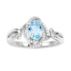 Upgrade your jewelry collection with this Women's 7mm X 5mm Oval Genuine Aquamarine Ring with 1/10 CTW White Diamond Sterling Silver Ring. Upgrade your jewelry collection with this Women's 7mm X 5mm Oval Genuine Aquamarine Ring with 1/10 CTW White Diamond Sterling Silver Ring. Ring Width: 12.30 mm 5/8 ct. Packaging: boxed Center Stone Size: 7mm X 5mmSTONE DETAILS 1/10 ct. Stone color: aqua blue Gemstones may have been treated to enhance their appearance. Special care may be required. Please visi Oval Birthstone Ring With Diamond Accents, Fine Jewelry Oval Blue Topaz Diamond Ring, Fine Jewelry Blue Topaz Diamond Ring, Oval White Gold Birthstone Ring With Diamond Accents, Oval Topaz Ring With Diamond Accents, White Gold Oval Topaz Ring For Anniversary, Anniversary Ring With Diamond Accents, Oval Cabochon, Oval Cabochon Rings With Diamond Accents For Anniversary, Oval White Gold Topaz Ring For Anniversary