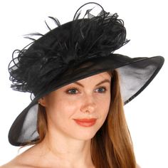 Triple Medium Ribbon Feather Organza Dress Hat Fancy Dress Hat Brim: 4 Inches, Crown Height: 4 Inches, Crown Diameter: 7 Inches 100% Polyester Weight: 2.4ozower Paper Braid Rounded Hat Fall Party Fitted Mini Hats, Fall Party Mini Hats, Fall Party Mini Hats Fitted, Fitted Black Top Hat With Feathers, Black Feathered Fascinator For Spring, Elegant Black Top Hat For Fall, Black Feathered Mini Hats For Spring, Elegant Fall Party Fascinator, Black Feather Trim Hat For Kentucky Derby