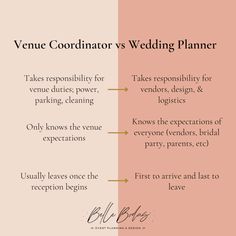 the differences between wedding planner and event planner