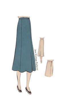 a woman's skirt and top sewing pattern, with the bottom half cut off