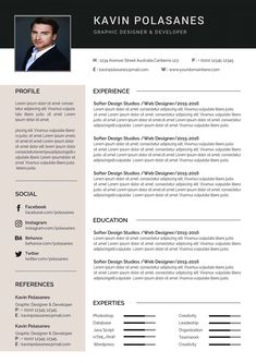 a professional resume template for graphic designers