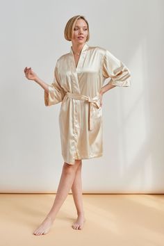 Silky satin robe available in 4 different colors that all mix and match. They will make your getting ready photos look dreamy and romantic, and all of your bridesmaids will feel stunning.All robes include inside tie closure and belt loopsThese robes will make the perfect bridesmaids gift, personalize them or add them to one of our gift sets for an even bigger splash! One size fits most. Elegant Robe For Wedding Night, Elegant Sleepwear With Tie Waist, Elegant Satin Bridesmaid Robe, Elegant Bridesmaid Robe With Satin Finish, Engagement Box, Getting Ready Photos, Bridesmaid Thank You, Bride Getting Ready, Bridesmaid Proposal Box