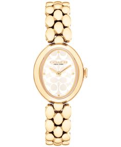 out of stock Coach Watches Women, Small Watches Women, Accessories Watches Women, Coach Watch, Fancy Watches, Cute Watches, Gold Watches Women, Bracelet Chain, Classy Jewelry