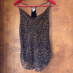 Size Medium 100% Silk: Black/Brown Leopard Print Over Black Lining Non-Adjustable Spaghetti Straps Cowl Neck Front Gathered Racerback Never Worn. Silk Neutral Animal Leopard Print Pattern Maximalist Luxury Workwear Career Boss Babe Edgy Luxe Rocker Chic Boho Bohemia Vamp Y2k Cami Camisole Chic Fitted Brown Camisole, Brown Fitted Camisole, Fitted Brown Camisole, Brown Stretch Sleeveless Camisole, Brown Summer Tank Top With Adjustable Straps, Brown Stretch Cami Tank Top, Brown Stretch Tank Top For Night Out, Brown Stretch Camisole For Summer, Stretch Brown Tank Top For Night Out