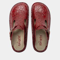 Classic Loretta Roja Shoe - Alegria Shoes Clog Fits, Alegria Shoes, Signature Look, Romantic Style, The Happy, Embossed Leather, Custom Fit, A Dream, Rocker