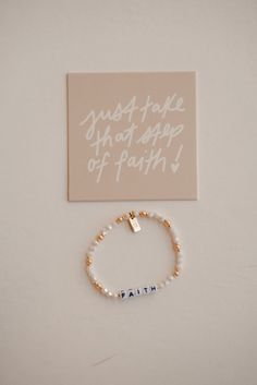 For we live by faith, not by sight. 2 Corinthians 5:7 Size: 6.75" one size fits most! Details: -beaded stretch bracelet -verse reference on attached gold tag -Display Card with artwork and details on back Inspirational Gold Beaded Bracelets, Memory Bracelets, By Faith Not By Sight, 2 Corinthians 5 7, Gold Tag, Faith Bracelet, Memorial Bracelet, I Know The Plans, Beaded Stretch Bracelet