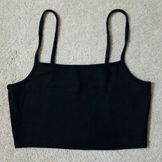 Spaghetti Strap Black Crop Top New With Tags From H&M Brand New, Never Worn Perfect Condition No Stains, No Imperfections Size Small Black Stretch Crop Top With Adjustable Straps, Black Camisole With Straps For Summer, Black Basic Tank Top For Summer, Basic Black Summer Tank Top, Basic Black Tank Top For Summer, Black Stretch Cami Crop Top, Black Spring Tank Top With Straps, Spring Black Tank Top With Straps, Black Strap Tank Top For Spring