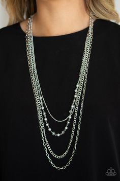 SoHo sophistication Silver Necklace Silver Necklace Set, Silver Chains, Paparazzi Accessories, White Rhinestone, Paparazzi Jewelry, Shiny Silver, Necklace Earring Set, Matching Earrings, Soho