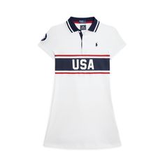 Part of the Polo Ralph Lauren Team USA Collection this stretch mesh Polo dress commemorates our team and combines the official "United States Olympic Team" logo patch with our embroidered Pony for a signature touch. Olympic Team, Team Usa, Polo Dress, Team Logo, Patch Logo, Polo Ralph, Polo Ralph Lauren, Girl Outfits, Dress Outfits