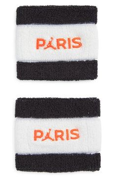 Cheer your favorite athlete and work up a sweat that easily wipes away with these soft, stretchy terry wristbands. 72% cotton, 12% nylon, 12% polyester, 3% rubber, 1% spandex Machine wash, line dry Imported Nordstrom x Nike: A curated lifestyle destination where fashion is the ultimate sport White Team Spirit Wristband For Team Events, White Team Spirit Wristbands For Team Events, White Casual Wristband For Sports, Casual White Wristband For Sports, Adjustable White Wristband For Sports, White Team Spirit Wristband For Sports, Sporty White Wristband For Sports Events, White Team Spirit Wristband For Sports Events, Adjustable White Sporty Wristband