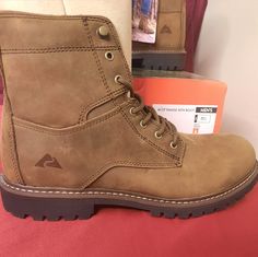 Brand New With Tags Men's Size 11 1/2 Brown Ozark Trail Mountain Boots Be Sure To Bundle And Save Mountain Boots, Ozark Trail, Trail Shoes, Men's Shoes, Shoe Boots, Man Shop, Brand New, Boots, Tags