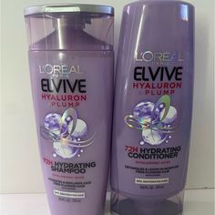 Set Of Shampoo And Conditioner 12.6oz Hyaluronic Acid Dry, Dehydrated Hair L’oréal Shampoo And Conditioner, Cheap Shampoo And Conditioner, Loreal Conditioner, Best Shampoo And Conditioner, Shampoo For Damaged Hair, Curl Shampoo, Detox Shampoo, Good Shampoo And Conditioner, Hydrating Shampoo