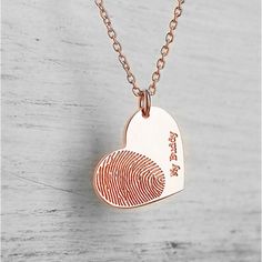 A fingerprint can be captured in this solid silver heart necklace, giving you a Moment in Time to treasure forever, also a signature can be engraved next to the fingerprint. This beautiful heart necklace can be engraved on both sides. The engraving is included in the price! Approximate size 2cm. The heart necklace comes on a sterling silver jump ring as standard. Our Fingerprint Heart Necklace in Sterling Silver! The perfect gift for mum, grandma, or yourself, this beautiful piece begins with a Fingerprint Heart, Personalised Jewellery, Family Jewellery, Moment In Time, A Moment In Time, Jewellery Handmade, Silver Heart Necklace, Personalized Bracelets, Personalized Rings