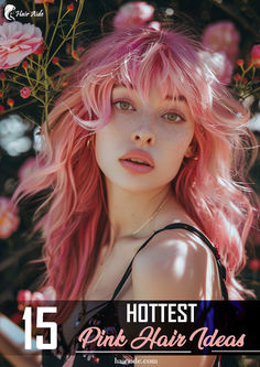 Pretty in pink – make a statement with stunning pink hair color. 💁‍♀️🌸 Pink Hair On Redheads, Vivid Pink Hair, Long Pink Hair With Bangs, Edgy Bangs, Super Long Pink Hair, Hot Hot Pink Hair Manic Panic, Black Wavy Hair, Wavy Hairstyles Medium, Split Dyed Hair