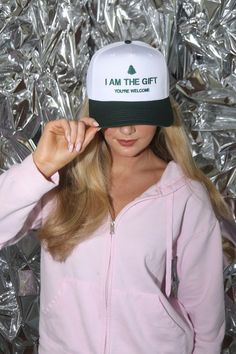 friday + saturday: i am the gift trucker hat – Riffraff Tiny Christmas Trees, Western Tee, Under The Tree, Love Hat, Holiday Movie, Gameday Outfit, Fall Favorites, Christmas Fashion, Embroidered Design