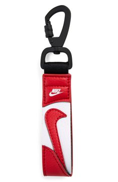 Sporty and convenient, this Swoosh-marked fob securely holds your keys and even clips to a bag or belt loop to keep everything in reach. Carabiner clasp Zinc alloy/polyurethane/nylon/iron/polyester Nordstrom x Nike: A curated lifestyle destination where fashion is the ultimate sport White Lanyards With Key Clip For Everyday Use, White Lanyard With Key Clip For Everyday Use, White Lanyards With Key Clip, Casual White Keychain With Key Leash, Casual White Keychains With Key Leash, Key Fob, A Bag, Zinc Alloy, Keychains