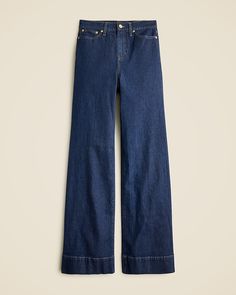 Stylish Outfits For Women, Fall 24, Wardrobe Ideas, Jcrew Women, Wide Pants, Denim Trousers, Suit Shop, Dark Wash Denim, Wide Leg Denim