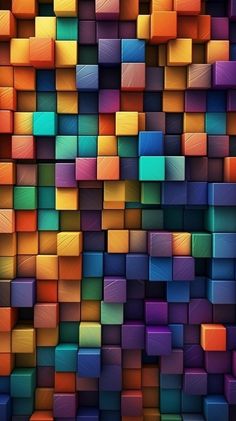 an abstract background made up of colorful blocks