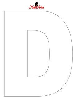 the letter d is made up of white paper with red lettering and a black outline