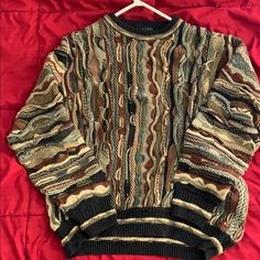 Coogi Style Sweater, Great 90s Look! Cosby Type Sweater. Fits A M/L And In Great Condition Coogi Sweater Men Outfit, Coogi Sweater, Patchwork Sweater, 90s Looks, Sweater Fits, Style Sweater, Sweaters Crewneck, Colorful Sweaters, Men Sweater