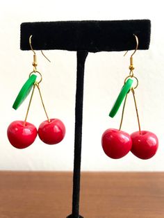 These earrings are handmade with premium polymer clay. The hooks are gold sterling silver. Cherry Earrings, Philadelphia Pa, Philadelphia, Jewelry Earrings Dangle, Etsy Earrings, Dangle Drop Earrings, Polymer Clay, Dangle Earrings, Cherry