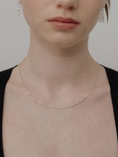 Under the slogan ‘The Face Jewel Up’, TOU aims to propose a variety of contents, including jewelry, hair accessories, glasses, sunglasses, and even objects in living spaces.- Chain necklace with texture point- Great to wear alone or layer with other items- Elegant and unique mood design- Daily point item Sterling Silver Chain Necklace For Everyday, Classic Sterling Silver Chain Necklace For Everyday, Classic Everyday Sterling Silver Chain Necklace, Everyday Classic Sterling Silver Chain Necklace, Minimalist Silver Chain Necklace For Everyday, Modern Sterling Silver Chain Necklace For Everyday, Silver Oval Link Chain Necklace For Everyday, Silver Simple Chain Necklace For Everyday, Modern Everyday Necklace With Sterling Silver Clasp