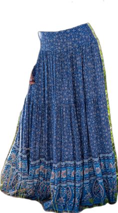 Bohemian Full-length Summer Maxi Skirt, Spring Bohemian Floor-length Maxi Skirt, Bohemian Non-stretch Maxi Skirt, Non-stretch Multicolor Bohemian Maxi Skirt, Bohemian Tie-dye Spring Maxi Skirt, Shoulder Length, Wide Waistband, Life Design, Life Size