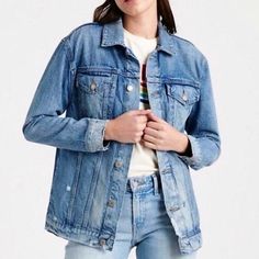 Such A Great And Versatile Fun Jacket. I Personally Wear Jean Jackets With Everything; Dress Slacks, Dresses, Skirts, Leggings, Capris, Shorts; You Name It. It Is The Perfect Spring, Chilly Summer Nights' Jacket That Can Add An Edge To Whatever You're Wearing And It’s So Cute So I Am Super Bummed It Didn't Work For Me. It Has 6 Functional Pockets. 2 Side Pockets, To Breast Level Pockets And I Love The 2 Inside Hidden Pockets (See Pics) They Hold A Ton Of Stuff So I Can Carry A Small Cute Girlie Everyday Long Sleeve Distressed Denim Jacket, Ripped Relaxed Fit Outerwear For Fall, Fun Jacket, Grey Denim Jacket, Light Denim Jacket, Embroidered Jean Jacket, Long Sleeve Denim Jacket, Printed Denim Jacket, White Jean Jacket