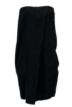 Current Boutique-Bottega Veneta - Black Strapless Shift Dress w/ Drape Sz L Black Draped Dress With Folds, Sleeveless Drapey Evening Dress, Drapey Sleeveless Evening Dresses, Sparkly Heels, Elegant Drapes, Draped Fabric, The Club, Bottega Veneta, Shift Dress