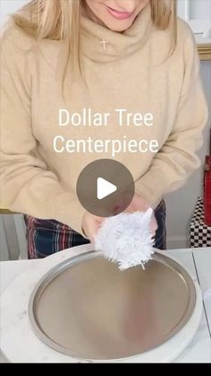 Olivia Parazine on Instagram: "Create a cute centerpiece on a budget with this easy DIY Dollar Tree project—perfect for any occasion! ☃️✨ #DollarTreeDIY #CenterpieceIdeas #DIYDecor #DollarTreeDIY #ChristmasCrafts #dollartreechristmas" Do It Yourself Christmas Crafts, Christmas Crafts For Outside, Quick Crafts For Adults Diy, Dollar Tree Ideas Diy Crafts, Christmas Diy Centerpieces Dollar Stores, Christmas Crafts Dollar Tree Diy, Plate Centerpiece Ideas, Homemade Christmas Centerpieces, Dollar Store Centerpiece Ideas Christmas