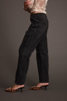 Jeans of the season have landed. Introducing the newest color way of jeans you couldn't get enough of Muse Denim Jeans in Black. With a mid rise fit, wide leg that tapers at the ankle these denim dreams are not your average jeans. Pair with baby tees by day and elevate your look with kitten heels and bold accessories by night for a classic look we can’t get enough of. Trust us, you’re going to need both colors—the denim and the black in your closet rotation. Fall Bottoms, Party Bottoms, Concert Dresses, Denim And Diamonds, Bridal Tops, Night Tops, Fall Wedding Guest Dress, Top Wedding Dresses, Bold Accessories