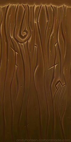 an abstract painting with wavy lines on the side of a brown wall and bottom part of it