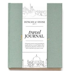 the front cover of a travel journal