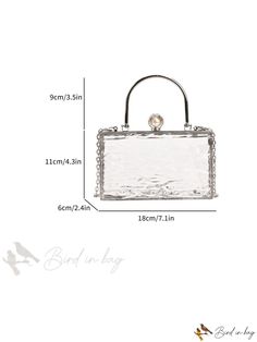 Bird in Bag - Womens Fashionable Textured Quilted Shoulder Bag with Gold Accents Large Capacity Square Satchel For Party, Trendy Rectangular Shoulder Bag For Events, Chic Square Satchel For Parties, Elegant Clear Square Bag, Trendy Formal Bags For Summer, Chic Clear Rectangular Bags, Chic Summer Party Satchel, Elegant Satchel Box Bag For Summer, Elegant Summer Satchel Box Bag