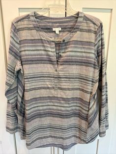 Fall Vacation Blouse With Split Neck, Fall Vacation Split Neck Blouse, Split Neck Blouse For Fall Vacation, Spring Casual Cotton Tunic, Casual Cotton Spring Tunic, Casual Cotton Tunic For Spring, Casual Fall Tunic Blouse, Casual Spring Cotton Tunic, Fall Beach Tops With Split Neck