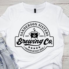 Halloween Shirt Sanderson Brewing | Sanderson Brewing | Womens Tshirt Graphic Tee Womens Tshirt, Sanderson Sisters, Coffee Shirt, Cricut Designs, Witches Brew, Coffee Shirts, Brewing Company, Brewing Co, Halloween Shirt