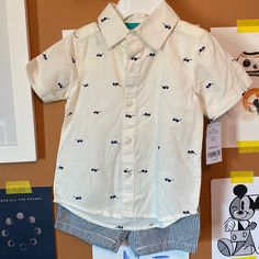 Nwt Carter’s Button Up Shirt And Shorts. Adorable Sunglasses Print And Striped Shorts. Great For A Little Boy On Labor Day Holiday Or Relaxing In The Sun. Cotton Short Sleeve Set With Button Closure, Playful Summer Sets With Pockets, Spring Cotton Sets With Buttons, White Buttoned Sets For Summer, White Button Sets For Summer, White Buttoned Summer Set, Summer White Set With Buttons, White Summer Set With Buttons, Summer Playtime Sets With Pockets