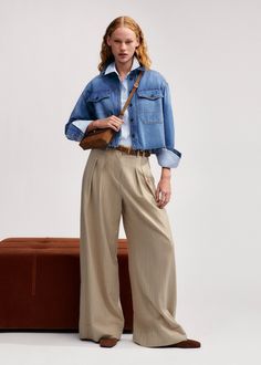 Chic Relaxed Fit Denim Jacket For Work, Spring Workwear Denim Blue Vest, Denim Blue Vest For Workwear In Spring, Denim Blue Vest For Workwear, Spring Season, Denim Blue Vest For Spring Workwear, Relaxed Fit Washed Blue Denim Jacket For Work, Light Wash Denim Top For Workwear, Casual Light Wash Denim Vest For Work, Medium Wash Denim Vest For Fall Workwear