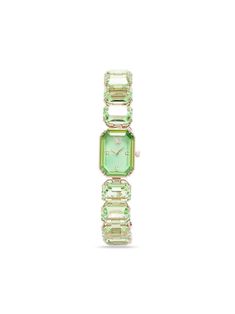 Swarovski Octagon Cut Bracelet Watch  - Farfetch Watch Green, Body Chains, Dope Jewelry, Classy Jewelry, Jewelry Lookbook, Funky Jewelry, Crystal Embellishment, Dream Jewelry, Jewelry Inspo