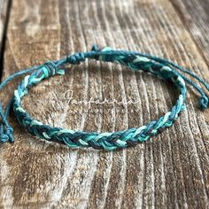 This lovely boho anklet/bracelet features teal color combinations. This hemp anklet/bracelet is made using 100%  hemp cord. Designed for everyday wear.  It has an adjustable closure that will fit a 7-7.5 regular fit wrist. It also opens to around 13 inches to fit as ankle. Please feel free to contact me if you have any questions. Ankle Bracelet Diy, Green Bohemian Bracelets With Adjustable Cord, Handmade Turquoise Casual Friendship Bracelets, Hippie Green Bracelet For Beach, Hippie Green Bracelets For Beach, Green Hippie Beach Bracelets, Casual Turquoise Friendship Bracelets For Festivals, Casual Fair Trade Friendship Bracelets For Beach, Bohemian Nylon Cord Bracelets For Beach