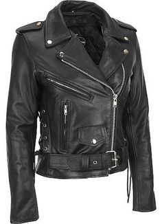 Women Black Brando Belted Biker Motorcycle Leather Jacket Leather Black Jacket, Black Biker Jacket, Motorcycle Leather Jacket, Real Leather Jacket, Motorcycle Leather, Biker Leather, Motorcycle Women, Motorcycle Outfit, Lady Biker