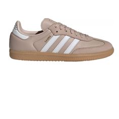 Design: Low-Profile Silhoutte Stays True The Legacy Of The Samba Icon Full Grain Leather Upper With Gritty Suede And Gold Foil Details Lace Closure Samba Og Shoes, Samba Og, White Adidas, Lace Closure, Samba, Full Grain Leather, Adidas Women, Gold Foil, Low Profile