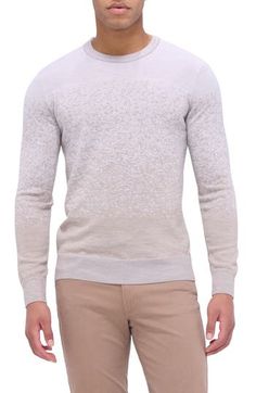 Italian crafted from merino wool, this crewneck sweater features a speckled pattern for eye-catching interest. 25 1/2" length Crewneck Long sleeves 100% merino wool Dry clean Made in Italy Crew Neck Jacquard Knit Sweatshirt For Spring, Spring Jacquard Knit Crew Neck Sweatshirt, Casual Merino Wool Jacquard Knit Sweater, Spring Merino Wool Crew Neck Sweater, Merino Wool Jacquard Knit Sweater With Crew Neck, Merino Wool Jacquard Knit Long Sleeve Sweater, Fitted Jacquard Knit Crew Neck Sweater, Fitted Jacquard Knit Sweater With Crew Neck, Merino Wool Sweater