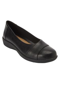 Lovely leather-like flats perfect for work or weekend wear. With comfort innovations like padded insoles and flexible, skid-resistant outsoles, there's no question as to why these shoes will become your new go-to. Faux leather upperFlexible, light-weight bottomPadded insoleFlexible, skid-resistant outsole1 1/4" heel Fashionable flats available in full and half sizes 7-11, 12 M, W, WW Comfortview Collection: Offered in an inclusive size range of extended sizes and widths for a custom fit. Each sh High Waisted Swim Bottoms, Womens Scrubs, Weekend Wear, Bra And Panty Sets, Leather Flats, Fashion Flats, New Shoes, Comfortable Shoes, Shoes Flats