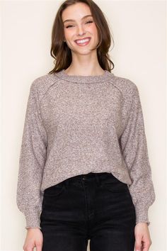 Elevate your cold-weather wardrobe with the Ragan Crewneck Exposed Seam Sweater. Crafted from a chic marled knit fabric, this sweater combines neutral tones with standout details that make it a must-have staple. The crew neckline offers classic comfort, while raglan sleeves + exposed seam detailing add a unique, modern twist. Perfect for layering, whether you’re pairing it under a puffer vest for a casual day out or a blazer for a polished workwear look. The Ragan Sweater is the versatile piece Puffer Vest, Neutral Tones, Raglan Sleeve, Crew Neckline, Cold Weather, Knitted Fabric, Sweaters & Cardigans, Knit Fabric, Work Wear