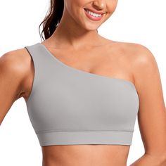 PRICES MAY VARY. Designed for yoga. Light support. Butterluxe collection features extremely soft and ultra stretchy, engineered for luxurious comfort. Removable pads for convenient adjustment. Unique right side one-shoulder design adds chic. Wide strap reduces shoulder pressure. Butterluxe collection features super soft and stretchy high-quality fabric. This one shoulder yoga bra wraps you in buttery softness. Look great with a pair of high waisted leggings or jeans. Perfect for summer.
 
 Featu Shoulder Yoga, One Shoulder Bra, Yoga Light, Crz Yoga, Lounge Lingerie, Workout Yoga, Yoga Bra, Sport Bra, Shoulder Design