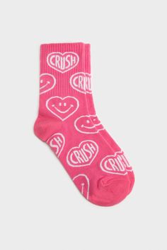 - Measurements: 1. Length: 28cm- Materials: 75% cotton, 18% spandex, 7% polyester- Thickness: Moderate- Sheerness: None- Stretch: Low- Lining: None- Care: Gentle wash cold and dry in shade Comfy Socks, Back To School Essentials, Pink Socks, London Free, Cute Comfy Outfits, Love Hearts, Buy Now Pay Later, Aesthetic Grunge, Bridal Shower Favors