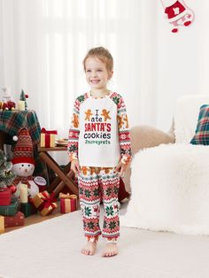 Celebrate Christmas in style with our matching family pajamas. The design features Santa's cookies, gingerbread men, and the hashtag #noregrets, adding a fun and festive touch to your holiday wardrobe.
* Please add each size separately to your shopping cart
* Each size includes 1 set of pajamas (1 top+1 bottom), or 1 romper, or 1 pet bandana.
* For children's safety, pajamas should be snug-fitting or flame-resistant. These kids' and babies' pajamas are flame-resistant.
* Pajama pants feature drawstring waist and pockets
* Crew neck
* Long sleeves
* Suitable for home, leisure, and Christmas
* Moderate length
* Imported and supplied by PatPat
* Product design: matching family pajamas with Santa's cookies, gingerbread men, and hashtag #noregrets Gingerbread Man Pattern, Cookies Gingerbread, Santa Cookies, Pajamas Sets, Matching Family Pajamas, Family Christmas Pajamas, Gingerbread Men, Holiday Wardrobe, Celebrate Christmas